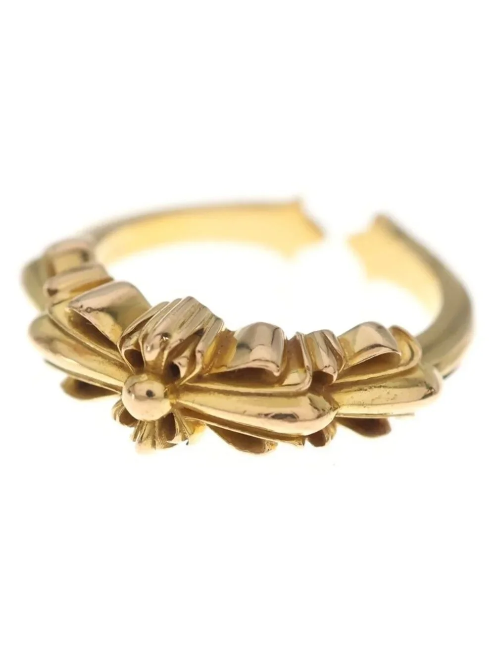 Chrome Hearts 22k Baby Clsc Classic Double Floral Ring Gold
